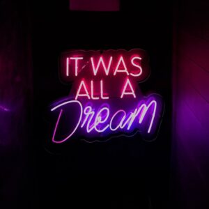 it was all a dream neon lights signs